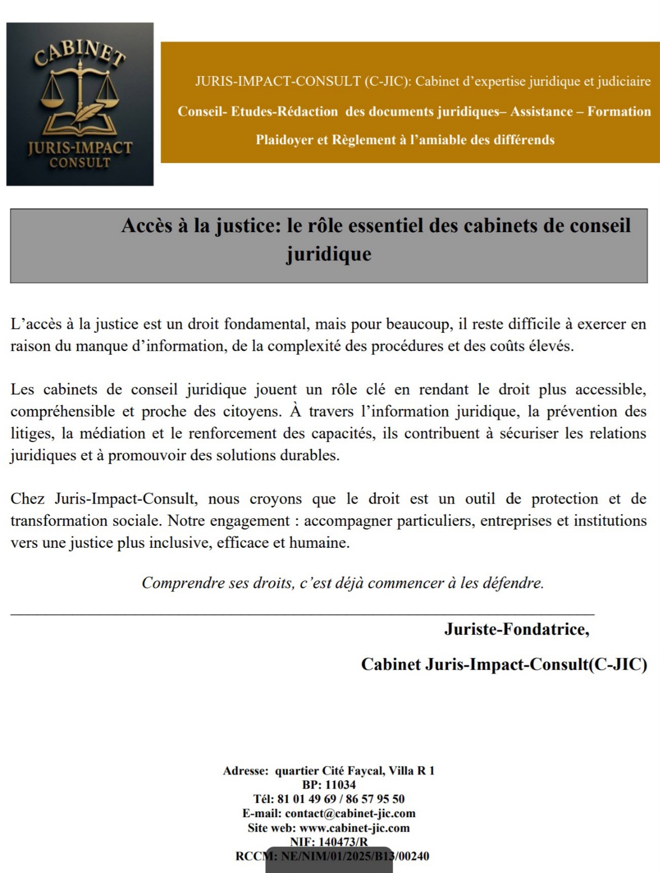 Acces à la justice 